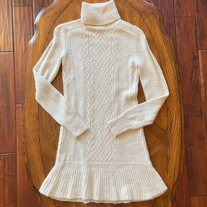 Theory Alpaca and Silk Turtle Neck Sweater Dress size P/PT